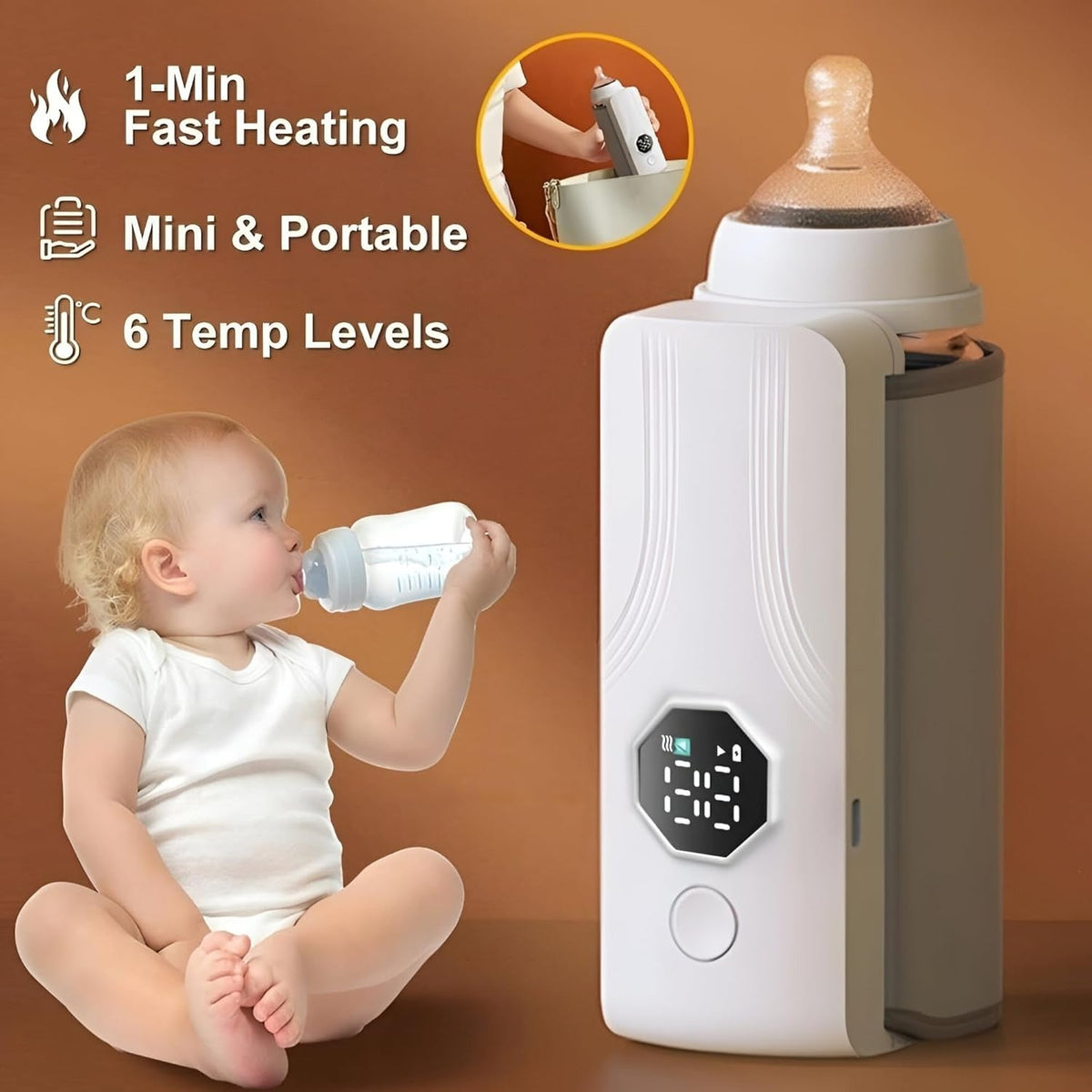 Portable Rechargeable Baby Bottle Warmer